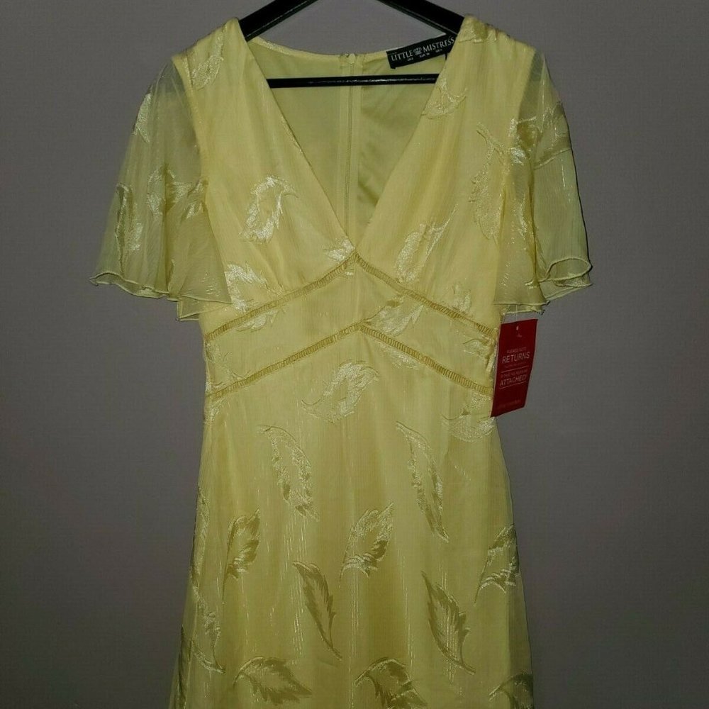 Little Mistress Yellow Feather Dress